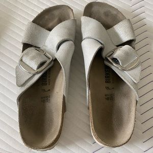 Birkenstock sandals Siena Big Buckle white
